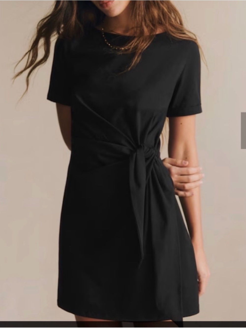 Sezane Pippa Short Mini Dress Black Size M